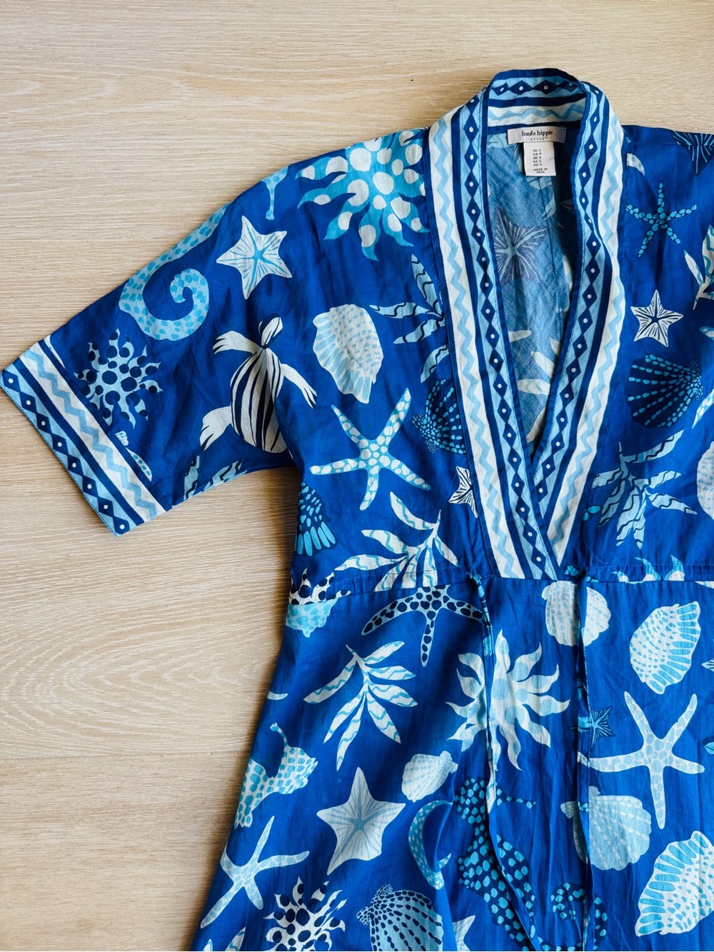 Blue Seashell Print Women’s Swim Coverup